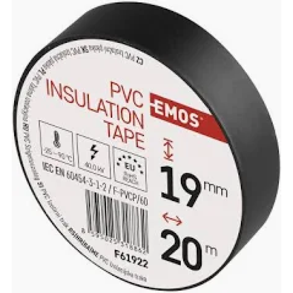Banda izolatoare Emos, 19 mm x 20 m, neagra