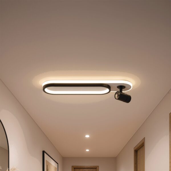 Lustra LED cu Proiector Reglabil FISSO Camilla 49W, lumina 3000/4000/6000k, Negru