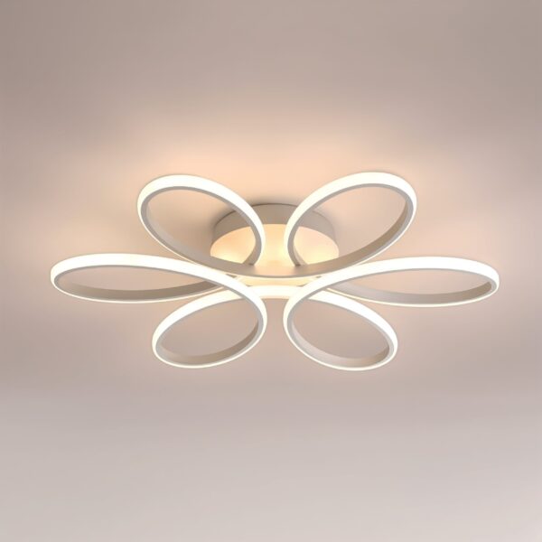 Lustra LED cu telecomanda ELIZA, 63W, lumina Rece/Calda/Neutra, Dimabila, Alb