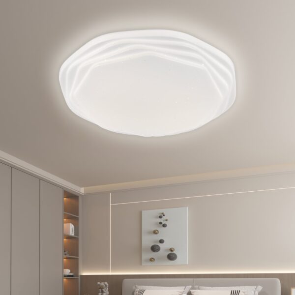 Plafonieră LED 23 cm, 22W, 3000K / 4000K / 6000K, Alb, Metal si Acril