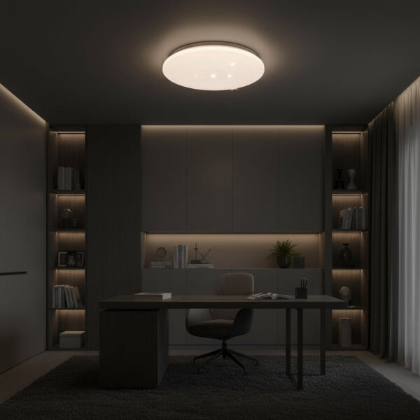 Plafonieră LED Stele 35 cm, 31W, 3000K / 4000K / 6000K, Alb, Metal si Acril