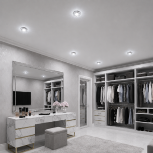 Spot LED ORBITA, 5W, Rotund, Lumina Rece + RGB, Alb, Rasina si Sticla