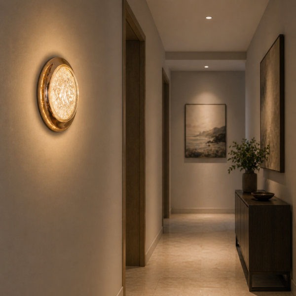 Aplica LED Decorativa CELESTIA Ø20 Lumina Rece/Neutra/Calda Auriu