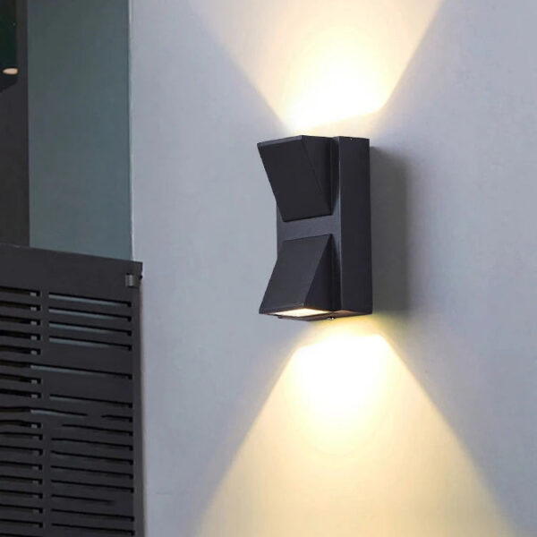 Aplica LED Scarlat Exterior, 6W, Negru, Metal, IP65, 3000K