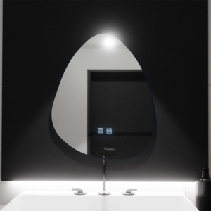 Oglinda LED Organica 80x60cm, Fluido Touch, Sistem Dezaburire, Dimabila