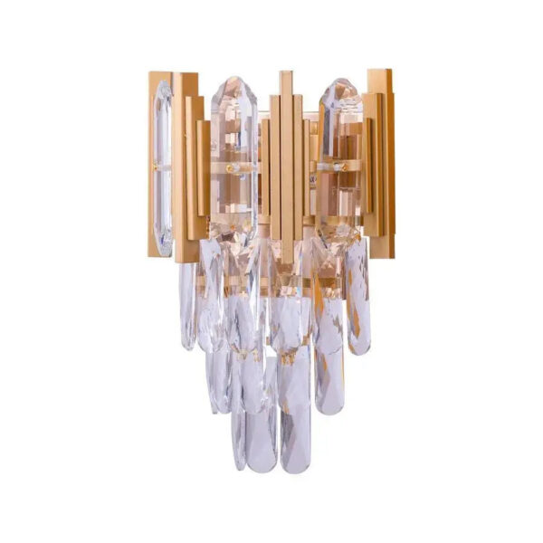 Aplica Hanna, 2xE27, Auriu, Metal si Cristal