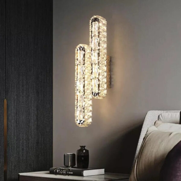 Aplica LED PRISCILA, 10W, Cristal, Crom Lucios, Lumina Calda/Rece/Neutra
