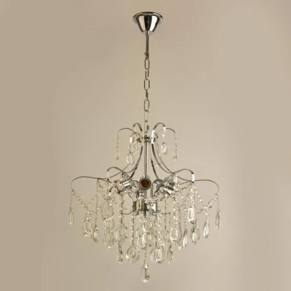 Candelabru Akihico 6xE27, Crom, Metal si Cristal