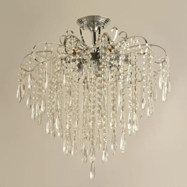Candelabru Cristal EGO 9x E27, Diametru 60cm, Crom Lucios