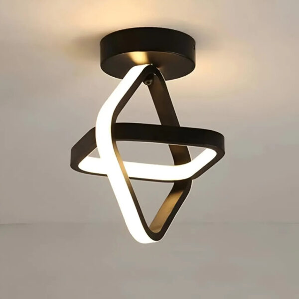 Lustra LED VERTEX CUBUS 13W, lumina Rece/Calda/Neutra, Negru