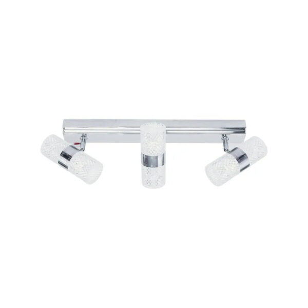 Lustra LED cu proiector reglabil ZORELA 18W, lumina Rece/Calda/Neutra, Crom Lucios  Alb