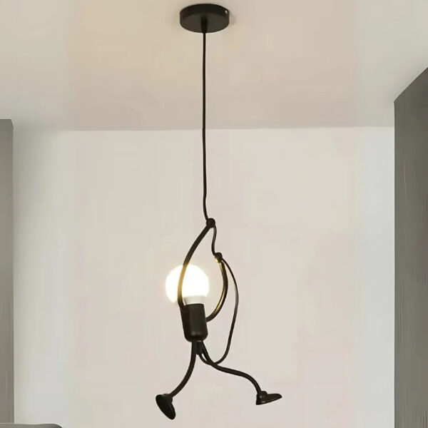Lustra MODERNA, tip Pendul, FUNTASIA, Figurina, 1xE27, Inaltime Reglabila, Negru