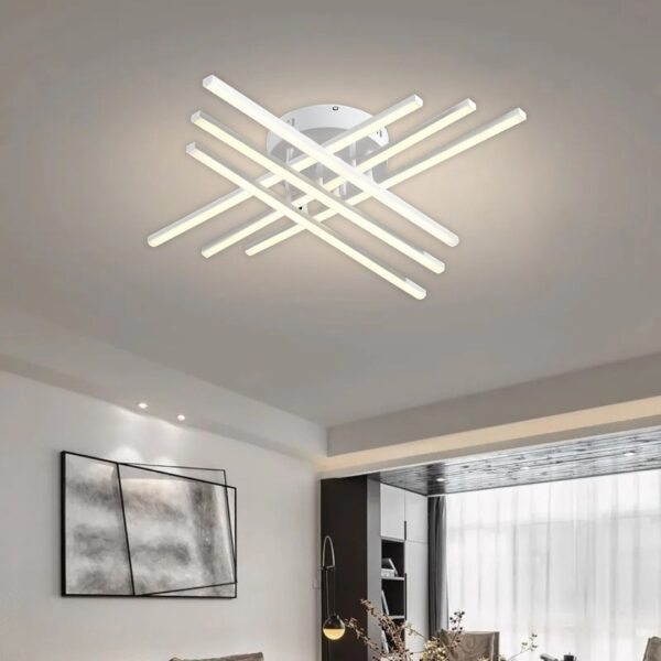 Lustra LED cu Telecomanda, GIO, 81W, Lumina Rece/Clada/Neutra, Alb