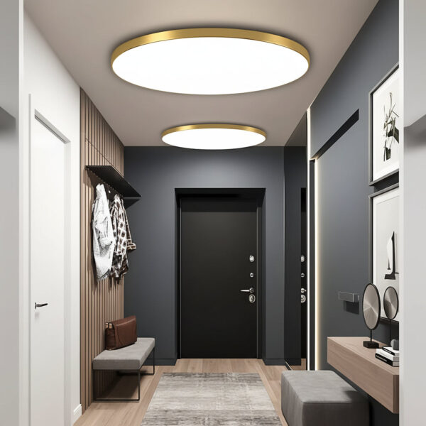 Plafoniera LED SOLIS 27cm 20W Lumina Rece Auriu