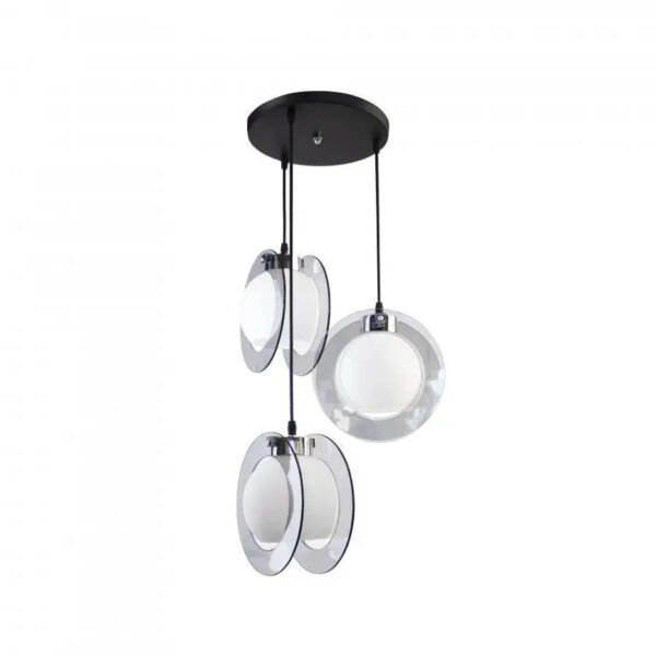 Pendul Luna, 3xE27, Negru, Metal, 8932/3