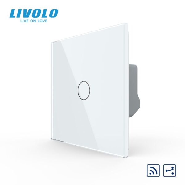 Intrerupator simplu tactil- wireless - control din telecomanda RF- cap scara / cap cruce- cu panou s