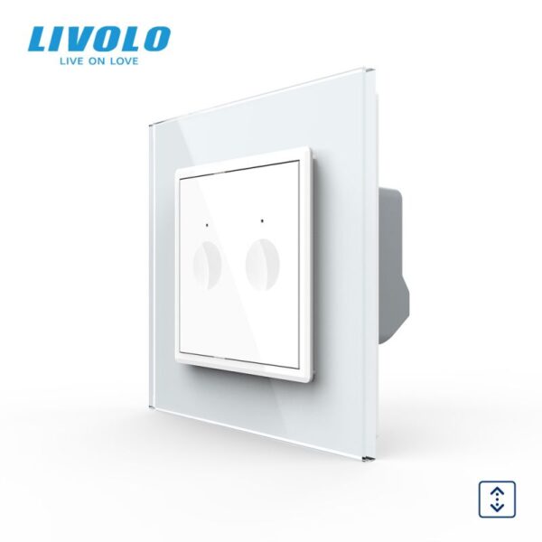 Intrerupator tactil- control draperie- cu rama sticla