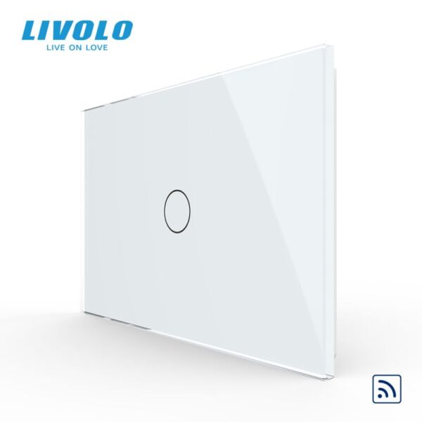 Intrerupator simplu- standard italian- control telecomanda RF- cu panou sticla- 3M
