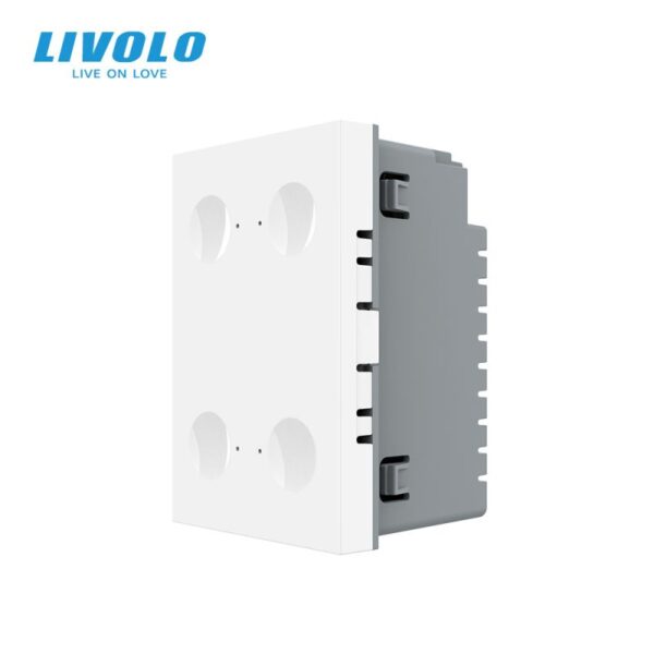 Modul intrerupator cvadruplu tactil, control telecomanda RF, cap scara / cap cruce, standard italian, 3M