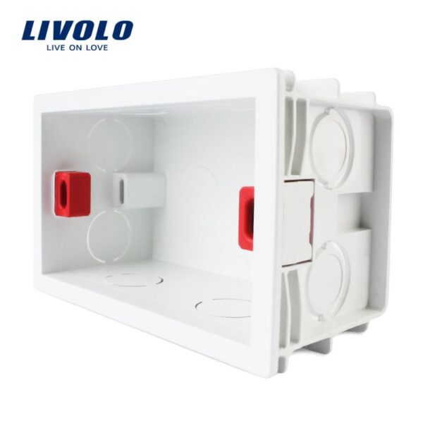 Doza modulara 3 module Livolo- pentru zidarie- standard italian